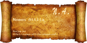 Nemes Attila névjegykártya